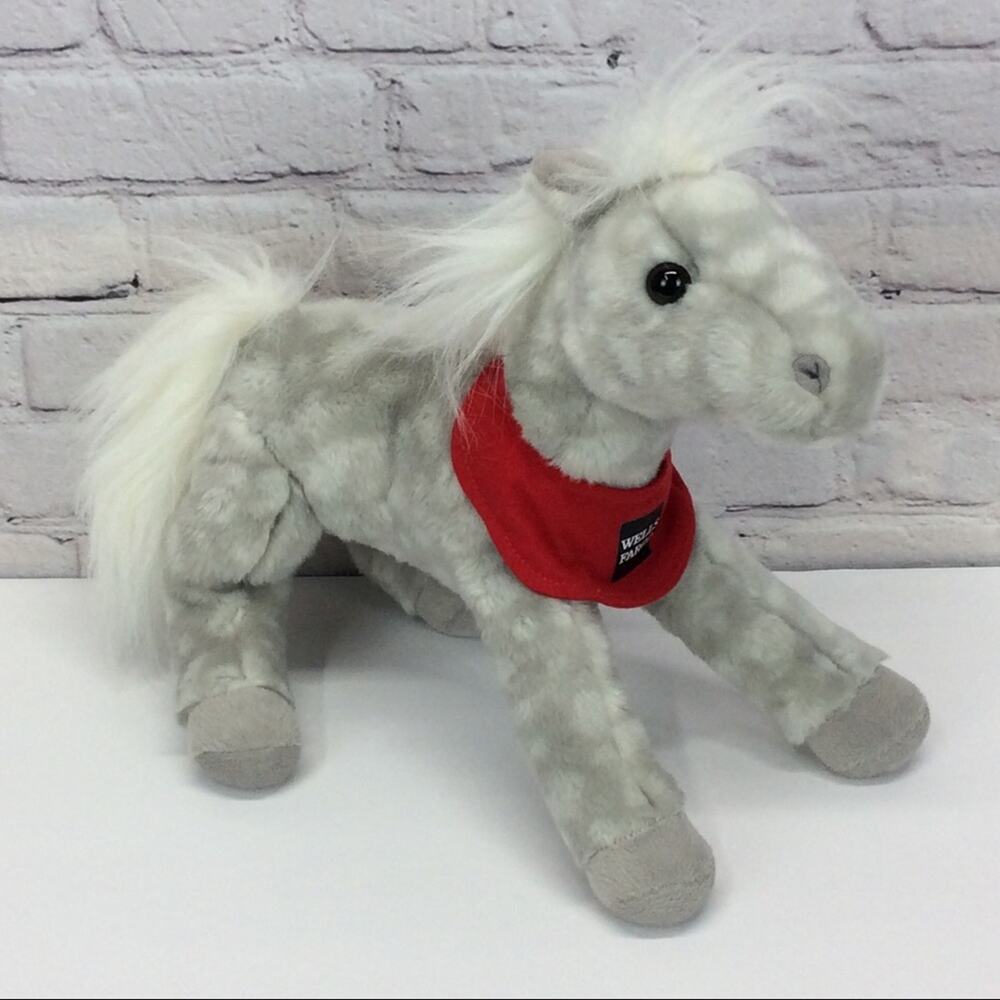 Wells Fargo Legendary 2013 Shamrock Pony Gray Spotted Plush Toy Collectible NWT - Picture 9 of 9